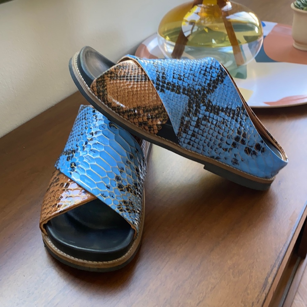 Ganni Snakeskin Sandal Sz 37